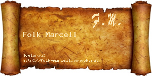 Folk Marcell névjegykártya